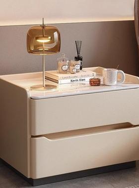 IL智能床头柜2023年新款带灯无线充现代简约家用实木卧室床边收纳
