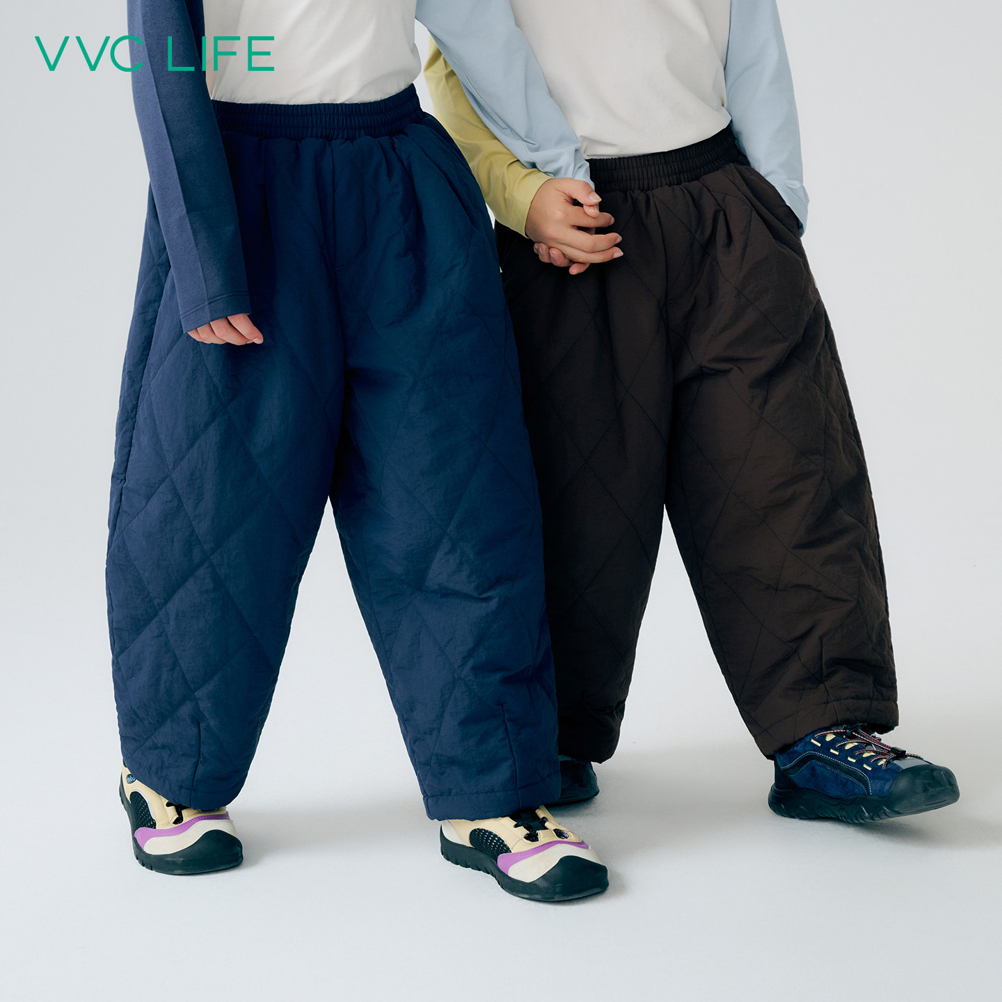 VVC life绒裹塔丝绒亲子款棉裤2026年冬季新款百搭加厚保