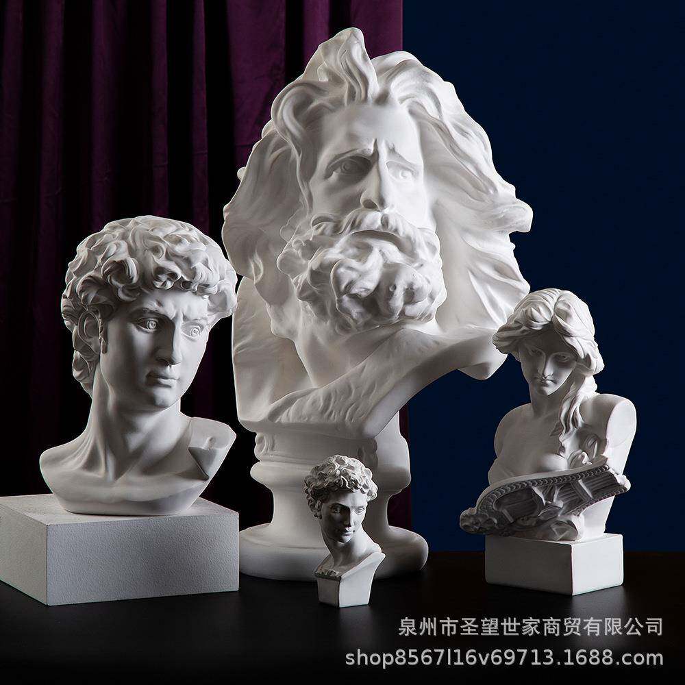 60厘米马赛石膏像欧式人物素描教具雕塑客厅展览厅美化装饰