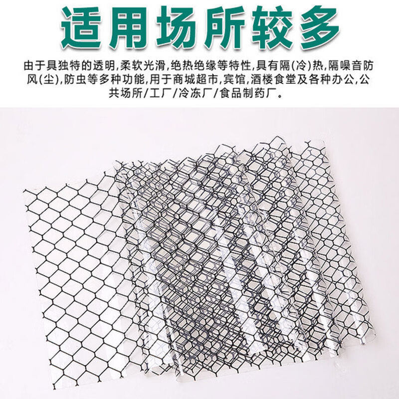 VLEN防静电门帘PVC网格窗帘无尘室洁净室围帘半透明