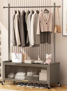 5YA1优勤挂衣架落地卧室可移动家用晾衣架衣服置物架子室内简易衣