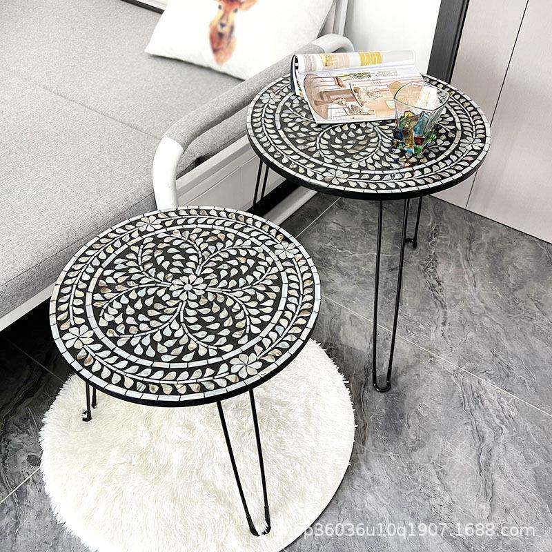 贝壳边几沙发边客厅家用小茶几日式轻奢北欧风法式角几阳台小桌子,农用物资,其他肥料,淘宝优惠券,粉丝福利购,淘宝优惠卷