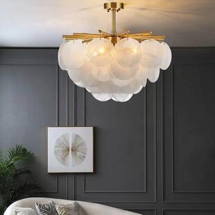 北欧后现代轻奢客厅卧室玻璃片吊灯设计师别墅餐厅样板房间吊灯