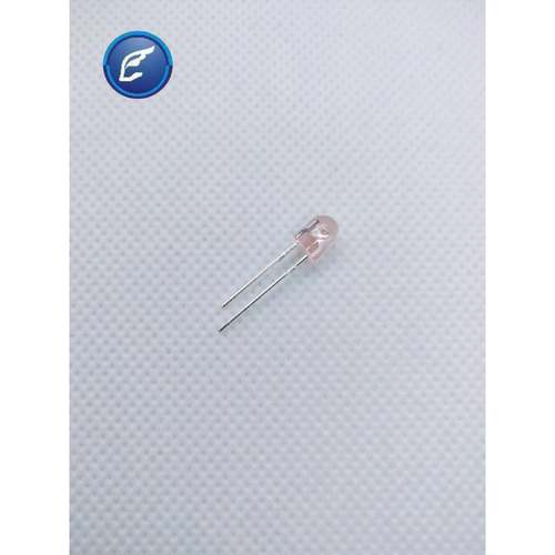 F5矮圆头两脚粉色透明单闪5MM灯珠LED发光二极管深圳直销