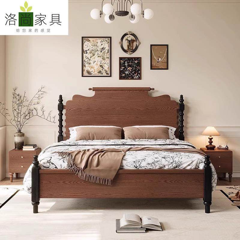 法式复古风白蜡木实木床1.5米1.8米美式雕花双人床全卧室家具婚床,纺织面料/辅料/配套,纺织机械配件,淘宝优惠券,粉丝福利购,淘宝优惠卷