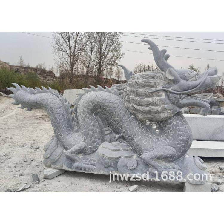 嘉祥石雕大青龙兽青龙白虎雕塑价格景观石龙石虎图片