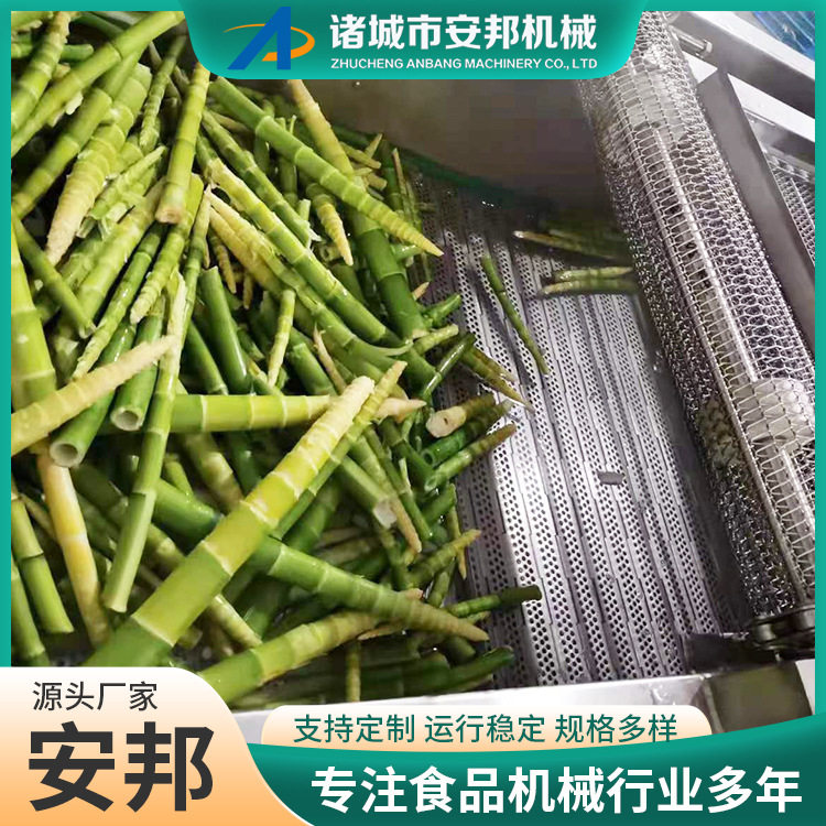 厂家连续式竹笋加工流水线蒸汽式笋子蒸煮机全自动蔬菜漂烫流水线
