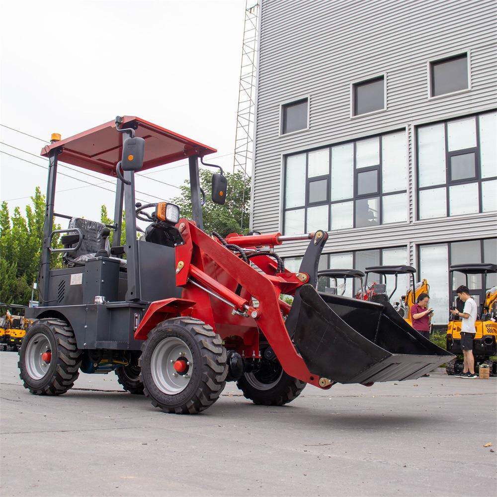 现货出口小型电动轮式装载机HT150E迷你装载机出口捷克装卸家用