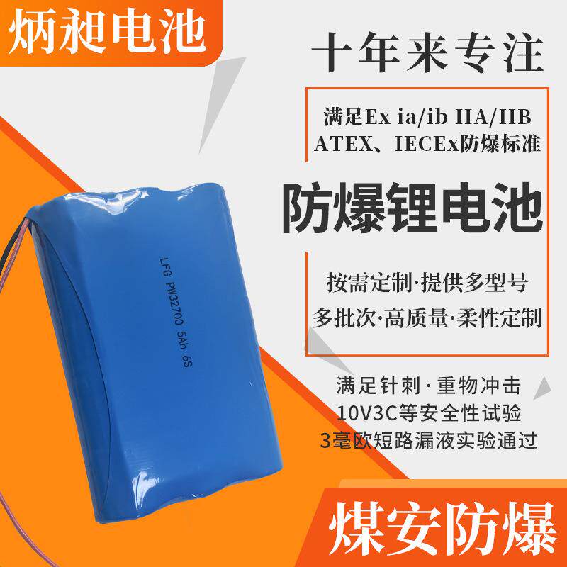 矿用隔爆兼本安直流稳压电源磷酸铁锂防爆电池组19.2V-5Ah