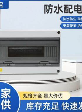 HT-15回路防水配电箱开关盒户外室外开关保护盒家用明装塑料盒
