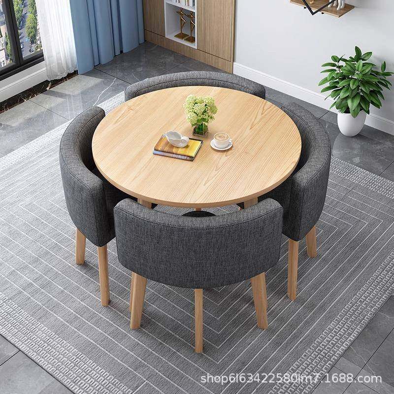 北欧休闲洽谈桌椅组合店铺出租房公寓桌子家用吃饭餐桌收纳小圆桌,机械设备,其他机械设备,淘宝优惠券,粉丝福利购,淘宝优惠卷