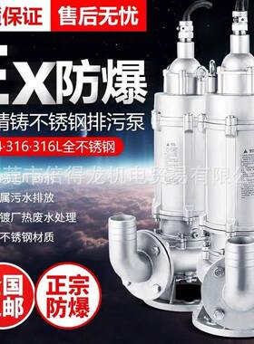 不锈钢304防爆潜污水泵BWQ耐腐蚀耐酸碱化工泵