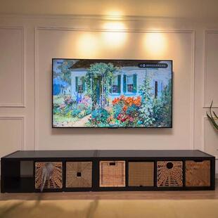 书柜黑色卡莱克格子柜沙发边柜收纳柜中古风书架落地置物组合柜子