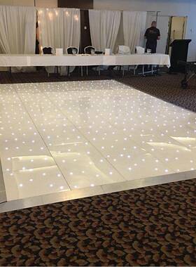 20x20ft婚礼亚克力白色地板StarlightDanceFloor星空地砖