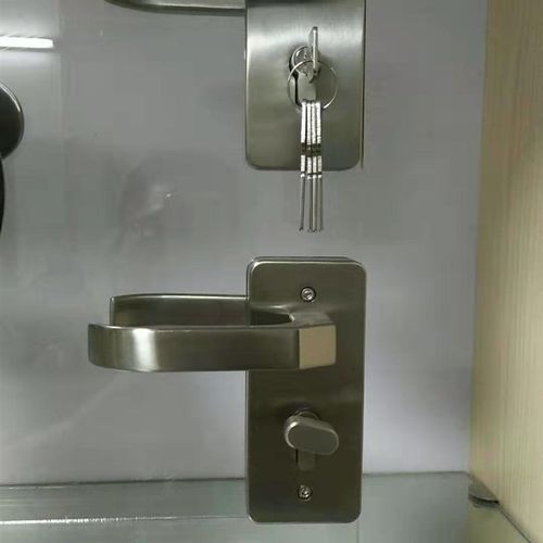 地弹簧门锁无框玻璃门单开双开门锁方型竖锁不锈钢隔断玻璃门锁