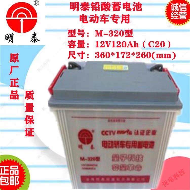 M-320型铅酸蓄电池12V120Ah电动轿车三轮车拉货车环卫车加液