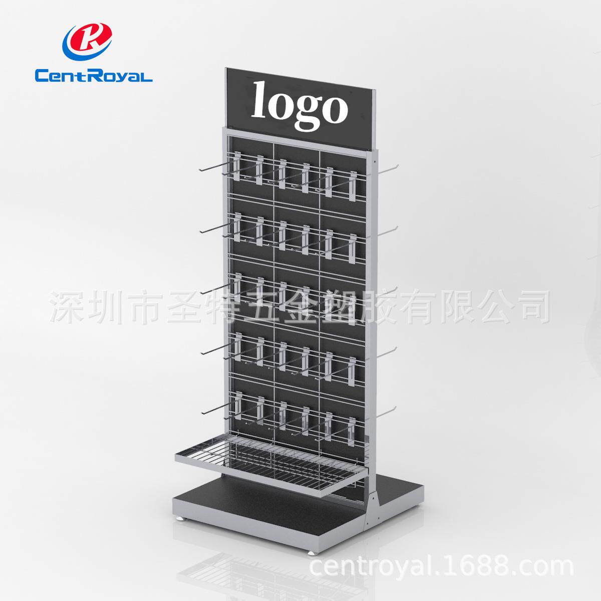 工厂订做金属落地槽板架商超玩具文具展示架工具精品店展示架
