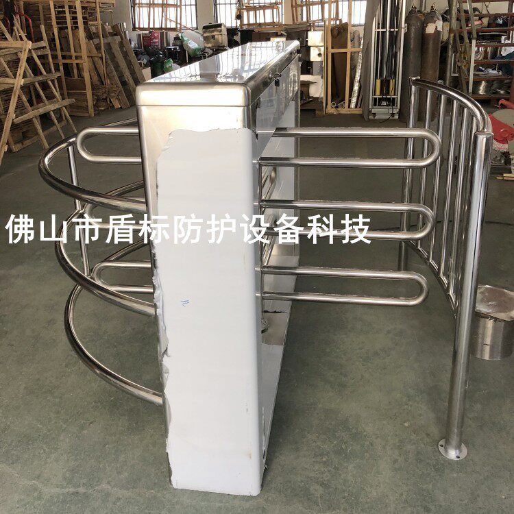 盾标防护厂家生产防尾随半高转闸刷卡人脸识别门禁单向旋转电动门