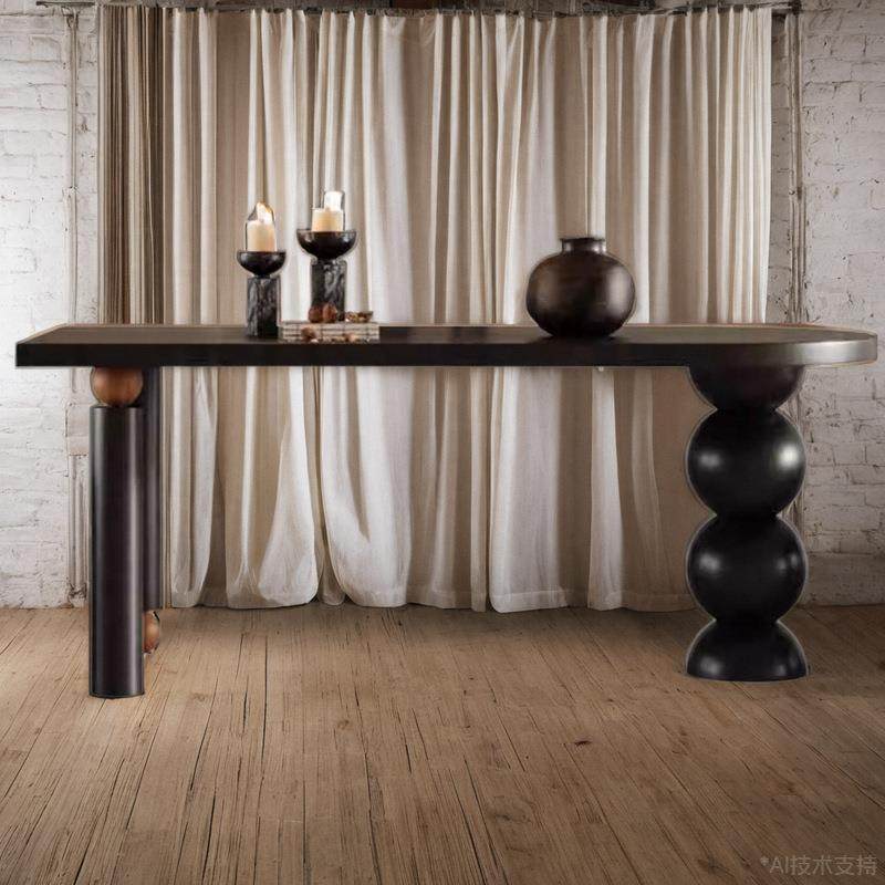 设计师复古实木餐桌原木岛台家用小户型两用饭桌一体民宿法式桌子,工业油品/胶粘/化学/实验室用品,其他实验室设备,淘宝优惠券,粉丝福利购,淘宝优惠卷