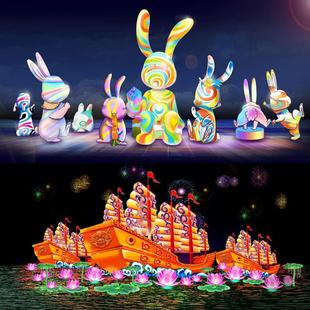 户外新年大型花灯摆件蛇年主题灯会春节元宵节庙会灯笼彩灯定制