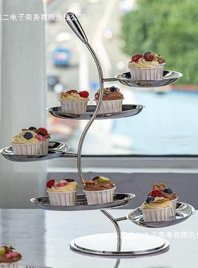 多层午茶点心架欧式冷餐台茶歇摆创意糕架下VRG子甜品台摆件蛋展