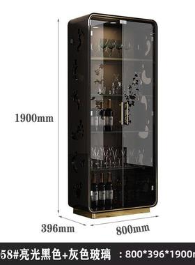 高档客厅小酒璃25574柜靠墙0家用225新款轻奢玻柜门展示柜电视墙