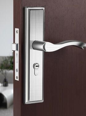 卧门锁具家18538通用用型房门锁静音不锈钢室内老式门锁手柄室锁