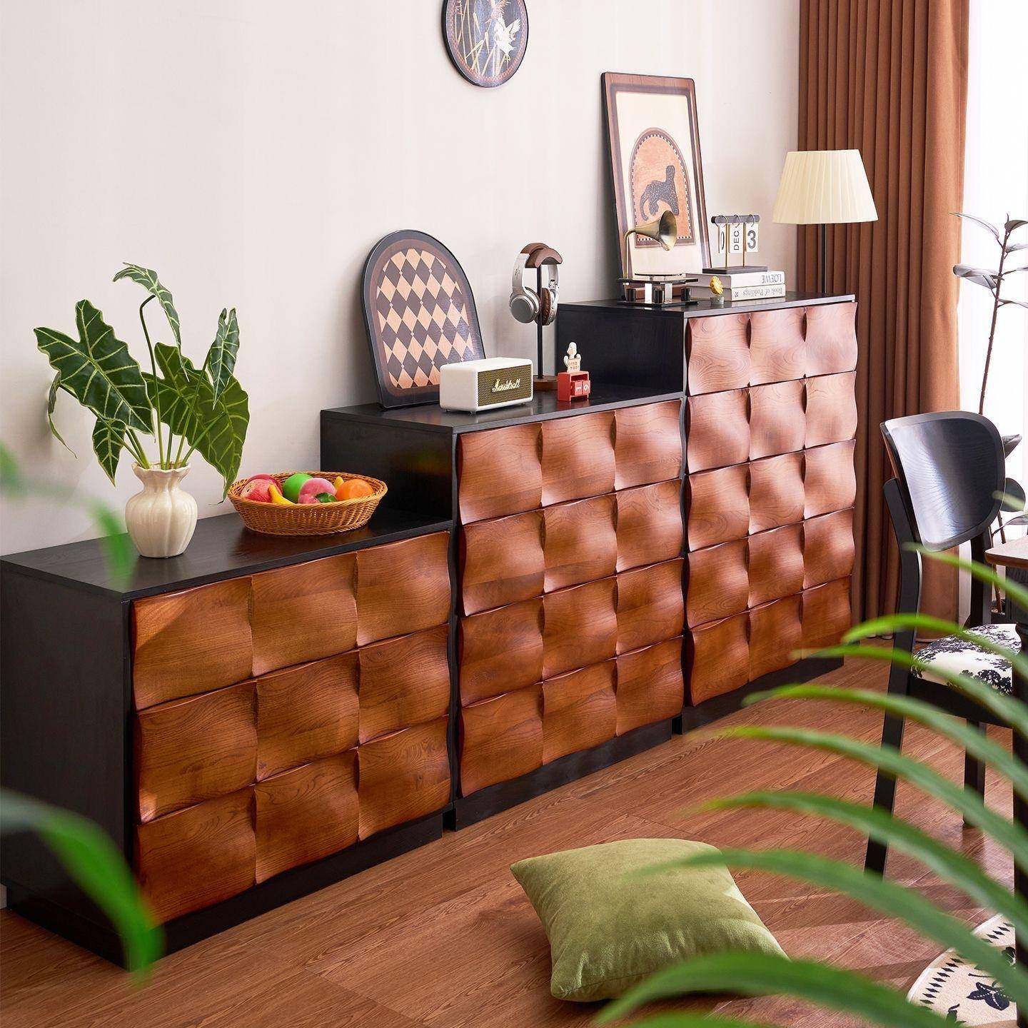 中古风木FZD组合柜多实层创意厅客涟漪柜中古储物收纳电视柜风斗,包装,五金配件包装,淘宝优惠券,粉丝福利购,淘宝优惠卷