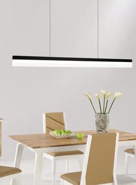 办公厅室吊灯现代简约长拼条灯具造型65751会创意接餐厅展前台议