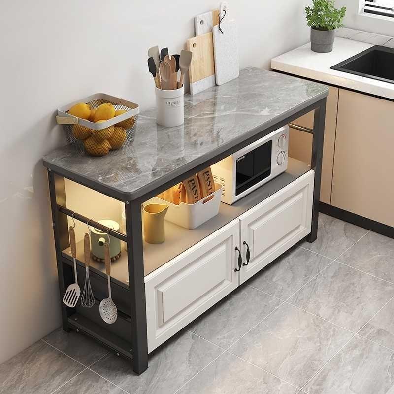 料厨房切菜桌置物切架多功能岩板吧菜台EKK置物柜操作台台桌家用