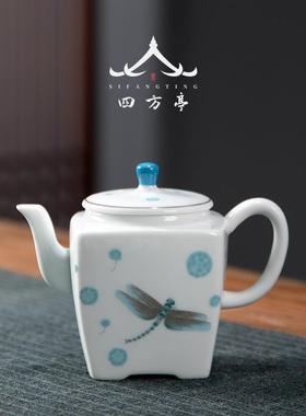 唐式俊茶茶壶陶30417瓷单个家用陶瓷单冲茶器泡茶创意手工过滤壶