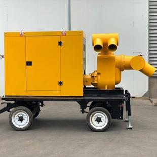 水机泵组自吸泵城市防汛涝洪灌溉防抗混流泵移动式 柴油动91508力