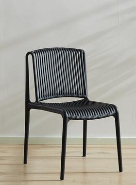 塑料椅子67687加厚靠背凉椅镂休闲椅户时尚外空成人餐椅餐厅椅餐
