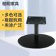 黑色铁板斜方托盘椅座子公室固定铸铁凳脚圆盘底座五黑铁板斜金家