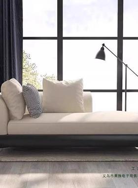 简约现公代轻奢布艺可拆洗贵民妃椅躺宿酒店寓沙81332发椅卧室美