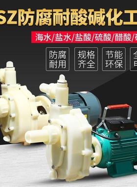 SF/FZ化工泵CHQ耐腐蚀耐酸碱工程塑料泵抽海S水离泵自心吸泵防腐