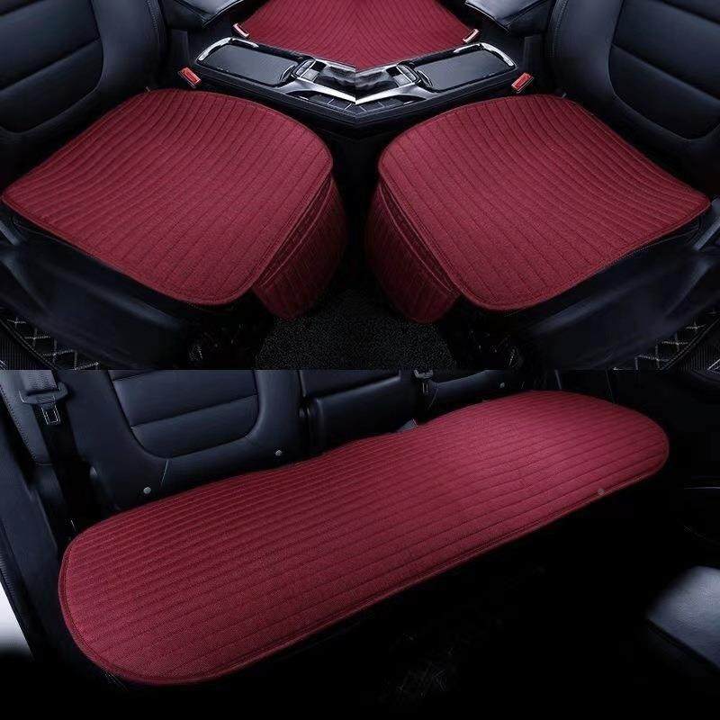 款汽套车坐垫无靠背夏季用VBI冰丝坐垫三件通用按摩网新椅垫汽车