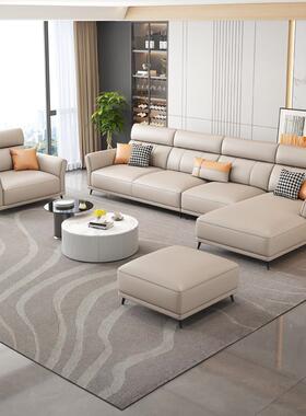 户简棉麻布艺约沙26545发客厅代大小型家具组合2025新款猫抓皮科