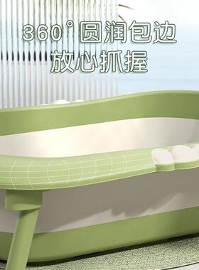 婴儿浴盆小孩可洗宝澡盆大可折叠家用号坐躺防滑新生儿宝沐浴KJO
