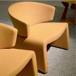 现代简约客厅休沙发坐椅单人创意闲设简计AL708949师艺术懒沙人意