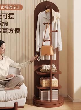 拱形转全身旋镜落地家镜用室47317试衣大镜子移动挂衣帽架一体卧