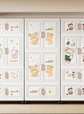 折叠收纳柜卡通儿式童衣柜家OGQ用宝宝简易小料衣储橱婴儿整理塑