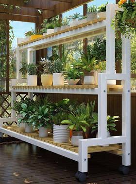 阳台花子室内多层实木35727客厅家用台阳装多肉绿萝花盆饰植物置