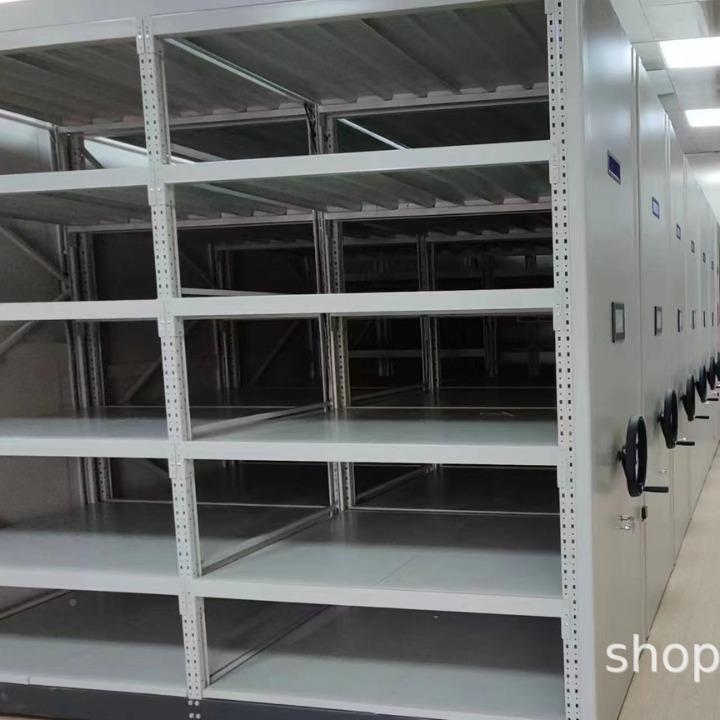 密集货架密集房架档案移室密集柜手动摇式档023案库仓储轨道密集