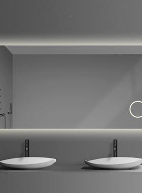 智能室触镜挂墙式卫生间镜子壁49649挂洗手间带灯屏防雾摸方形le