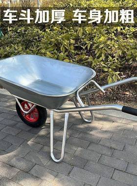 沙农用斗车厚特厚小轮独轮双轮推泥土工地花园垃76886圾西单瓜手