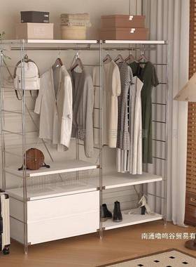 厂式家直销日式开放式室衣柜铁艺衣支架日式简易柜卧挂衣架94584