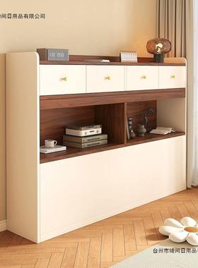 实7174木床头柜床尾柜卧室书缝柜书收纳柜极衣窄架柜床边夹柜高柜