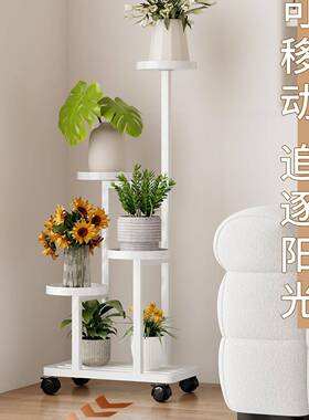 植室内台可移动花架置物架阳花架子客厅落ZUQ地式铁艺多层花绿盆