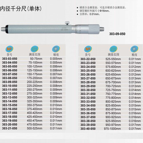 青量单体内径千分尺50-150mm